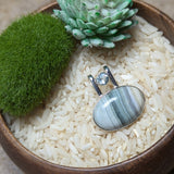 Green Jasper & Blue Topaz Pendant~JSSGJBTP