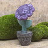 Potted Lepidolite Flower Carving~CREMFLEP