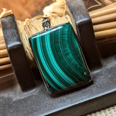 Malachite Pendant~JSTMAL07