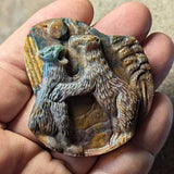 Jasper "Bear Moon" Carving~CRCRV128