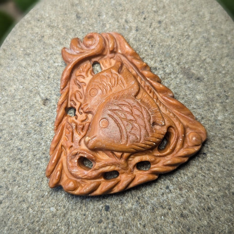 "Red Malachite" Undersea World Carving~CRCRV139