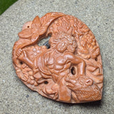 "Red Malachite" Harmony Carving~CRCRV045