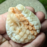 Onyx Peacock Carving~CRCRV029