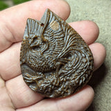 Tiger Eye "Phoenix Rising" Carving~CRCRV003