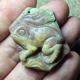 Jasper "Frog" Carving~CRCRV132