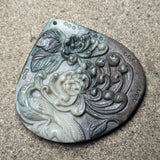 Limestone "Art Nouveau Flower Carving II" Carving~CRCRV028