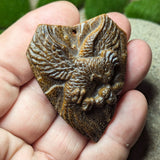 Tiger Eye "Tropical Bird" Carving~CRCRV018