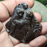 Tiger Eye "Bear Moon II" Carving~CRCRV127