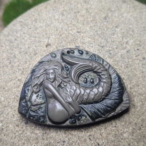 Limestone "Mermaid" Carving~CRCRV038