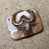 Tiger Eye "Longhorn" Carving~CRCRV115