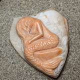 "Red Malachite" Mermaid II Carving~CRCRV032