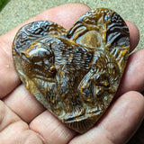 Tiger Eye "Mama Bear" Carving~CRCRV129