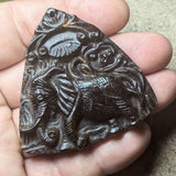 Tiger Eye "Playful Pachyderm" Carving~CRCRV149