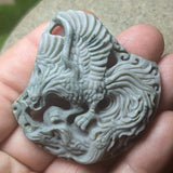 Limestone "Phoenix" Carving~CRCRV002