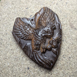 Tiger Eye "Bird & Berries" Carving~CRCRV020