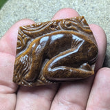 Tiger Eye "Curled Up" Carving~CRCRV065