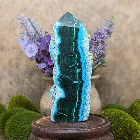 Malachite and Chrysocolla Tower~CRMALCH3