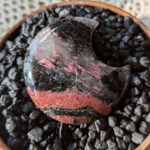 Silicified Rhodonite "Blood Moon" Carving~CRRHBMC2