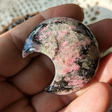 Silicified Rhodonite "Blood Moon" Carving~CRRHBMC1