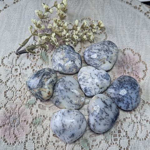 Merlinite Dendritic Opal Heart~Medium~CRMHRTMD