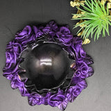 Purple Roses Sphere Stand~Resin~CRCSPHRR