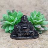 Silver Sheen Obsidan Laughing Buddha~CRSSOLB1