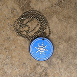 Scalar Zero Point Energy Blue Star Necklace~SCALAR09