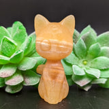 Yellow Calcite Cat~CRYCCATC