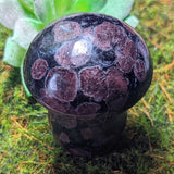 Garnet in Arfvedsonite Mushroom Carving~CRGARFMM