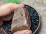 Black Hematitic Sunstone Faceted Gem~CRBHSG02